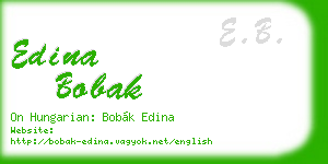 edina bobak business card