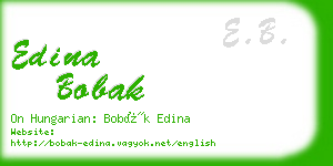 edina bobak business card